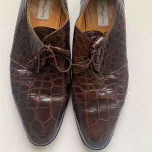 Chocolate Alligator loafers